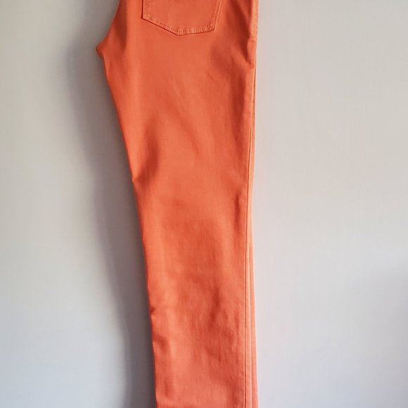 DL1961 ANGEL Women's Mid-rise Ankle Jeans Coral Orange Gold Accents Western Chic - Picture 13 of 13